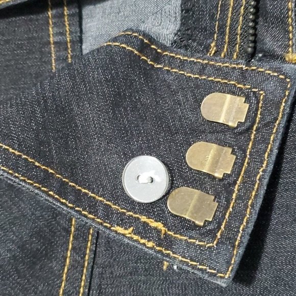 BisouBisou skirt women's size 12 black false pockets - Picture 15 of 16